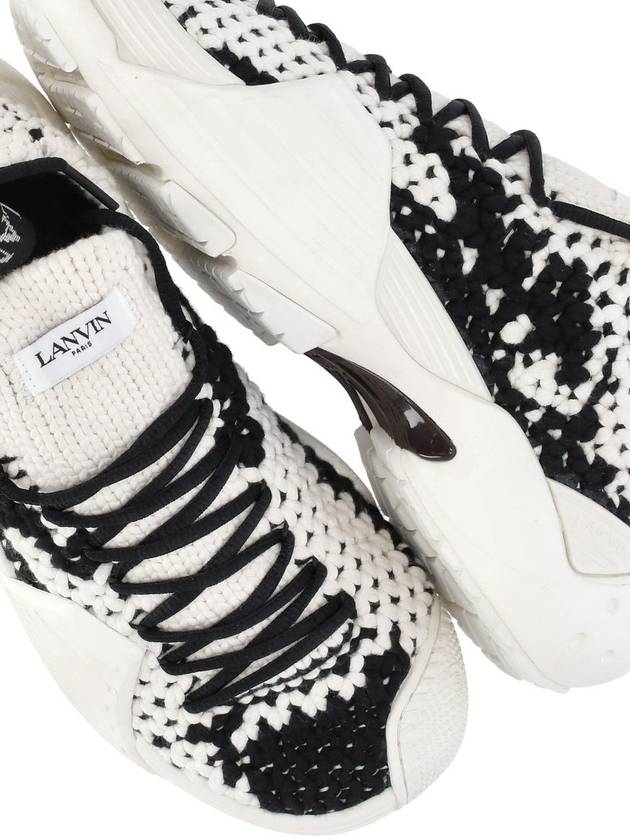 Sneakers FWSKIK04KNITH230210 White Black - LANVIN - BALAAN 6