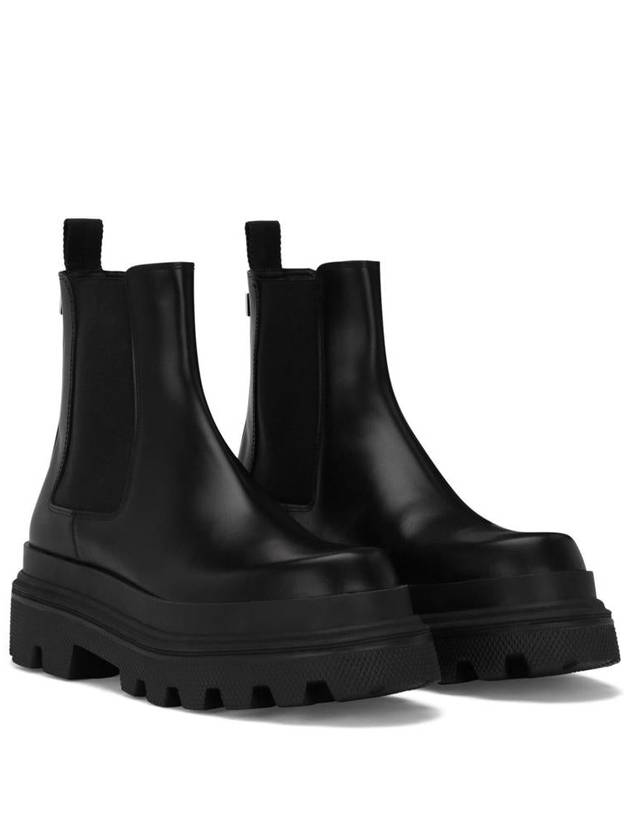 Men's Leather Chelsea Boots Black - DOLCE&GABBANA - BALAAN 3