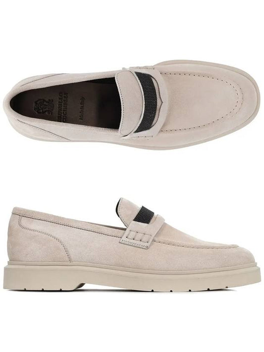 Suede Penny Loafer Beige - BRUNELLO CUCINELLI - BALAAN 2