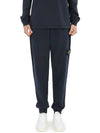 Signature Wappen Patch Cotton Baggy Pants Navy - STONE ISLAND - BALAAN 4