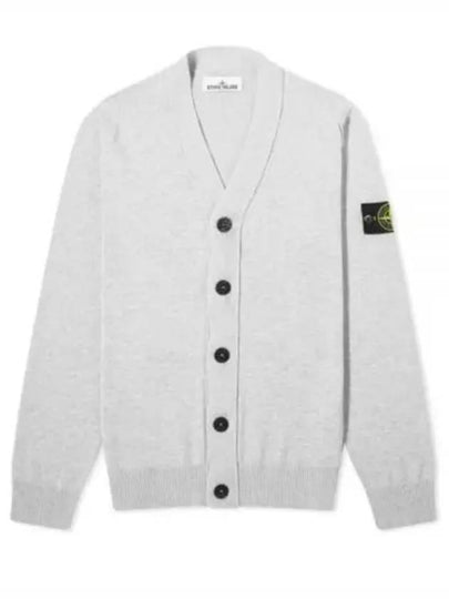 Logo Patch Cardigan Dark Grey - STONE ISLAND - BALAAN 2