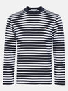 Fox Logo Stripe Long Sleeve T-Shirt Navy - MAISON KITSUNE - BALAAN 2