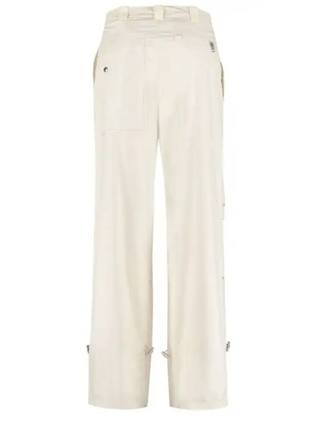 Genius Men's Nylon Cargo Wide Pants Ivory - MONCLER - BALAAN 3