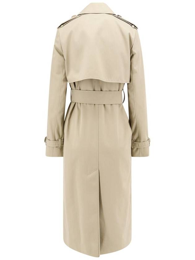 Cotton Blend Trench Coat Ivory - BURBERRY - BALAAN 3