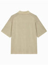 Jeans Waffle Knit Short Sleeve Shirt Pale Khaki - CALVIN KLEIN - BALAAN 1