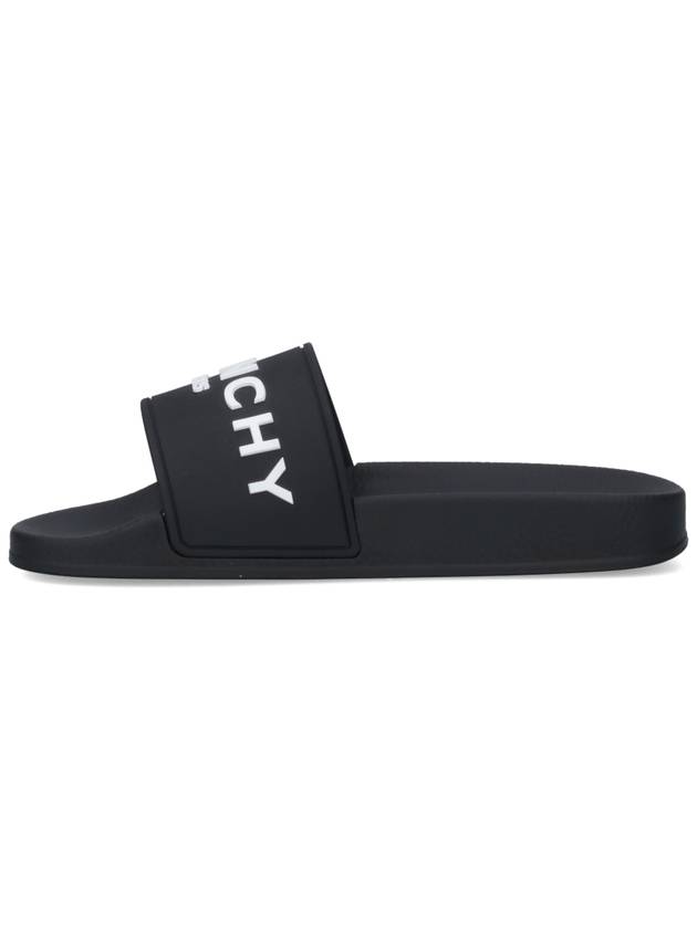 Logo Detail Slides Slippers Black - GIVENCHY - BALAAN 4