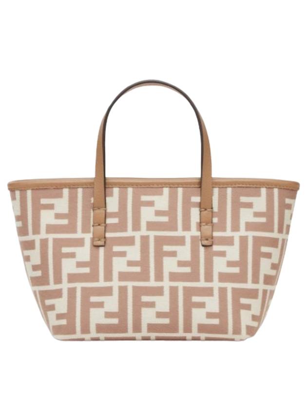 Roll FF Jacquard Small Tote Bag Beige - FENDI - BALAAN 4