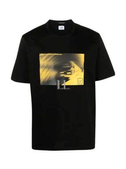 Metropolis Series Mercerized Jersey Graphic Short Sleeve T-Shirt Black - CP COMPANY - BALAAN 2