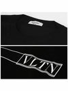 Men's VLTN Logo Intarsia Knit Top Black - VALENTINO - BALAAN 6