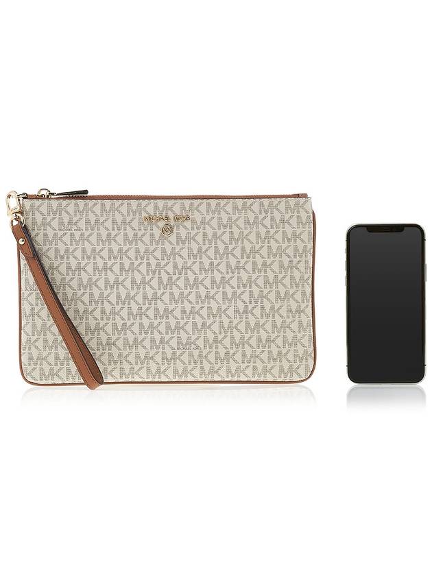 Women's Jet Set Charm Clutch Bag White - MICHAEL KORS - BALAAN 7