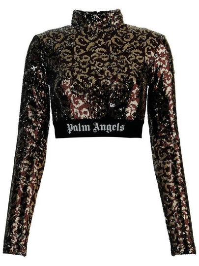 Sweater PWAB038F23FAB0016010 BROWNBLACK ANIMALIER - PALM ANGELS - BALAAN 2