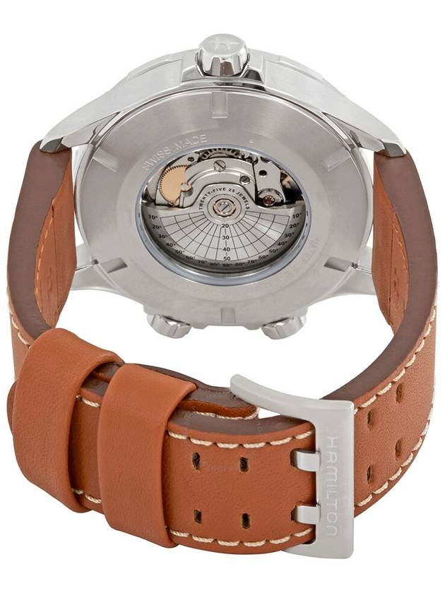 H77755533 Khaki Aviation x Wind Day-Date Automatic Men's Leather Watch 45mm - HAMILTON - BALAAN 4