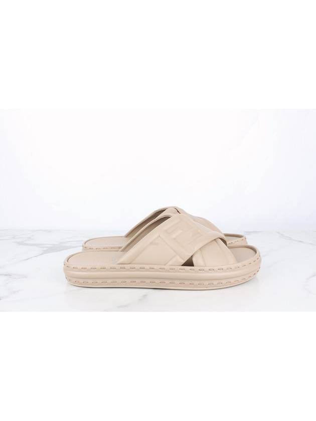 FF logo sandals slippers beige 7 260 - FENDI - BALAAN 5