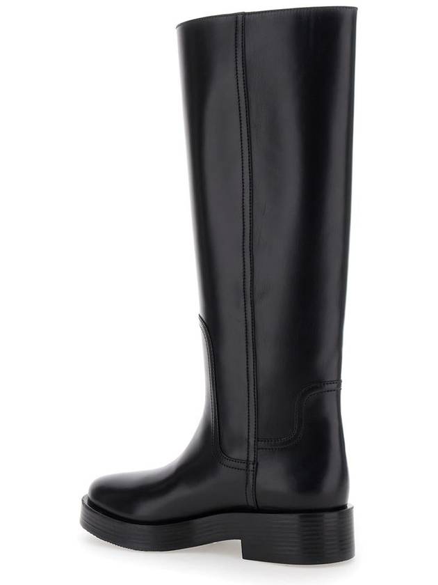 'Charlie' Black Knee High Boots In Leather Woman - CASADEI - BALAAN 3