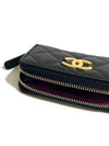 Zipper card wallet black gold caviar AP3521 - CHANEL - BALAAN 6