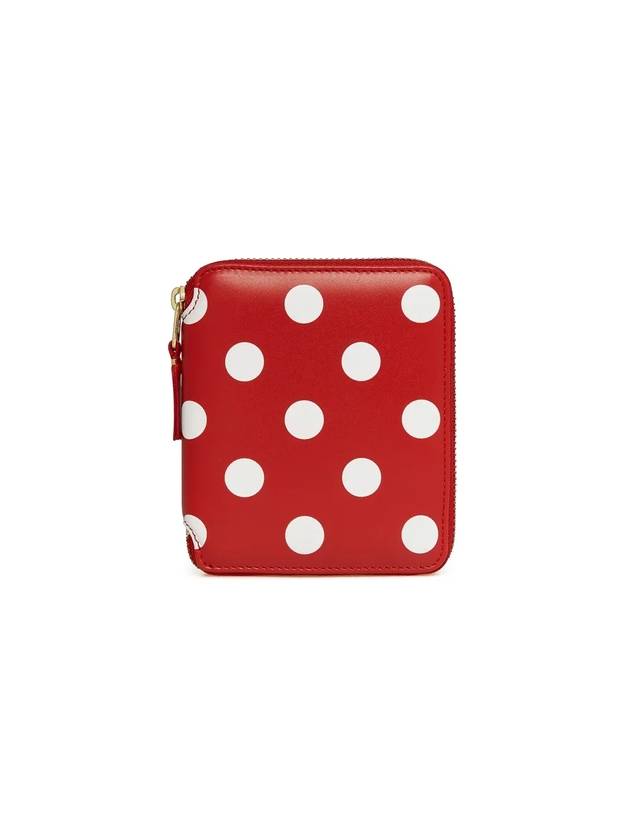 Polka Dot Zipper Halfwallet Red - COMME DES GARCONS WALLET - BALAAN 1