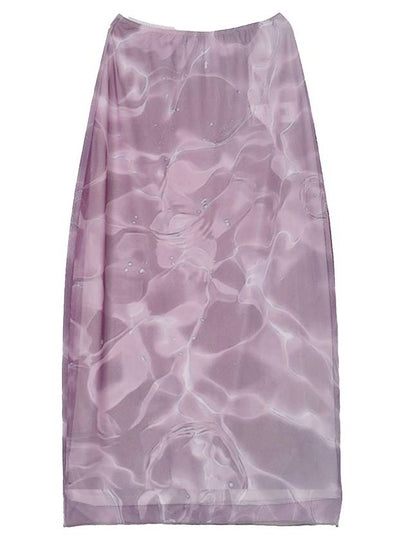 Fog long mesh skirt_pink flow - HIGH SCHOOL DISCO - BALAAN 2