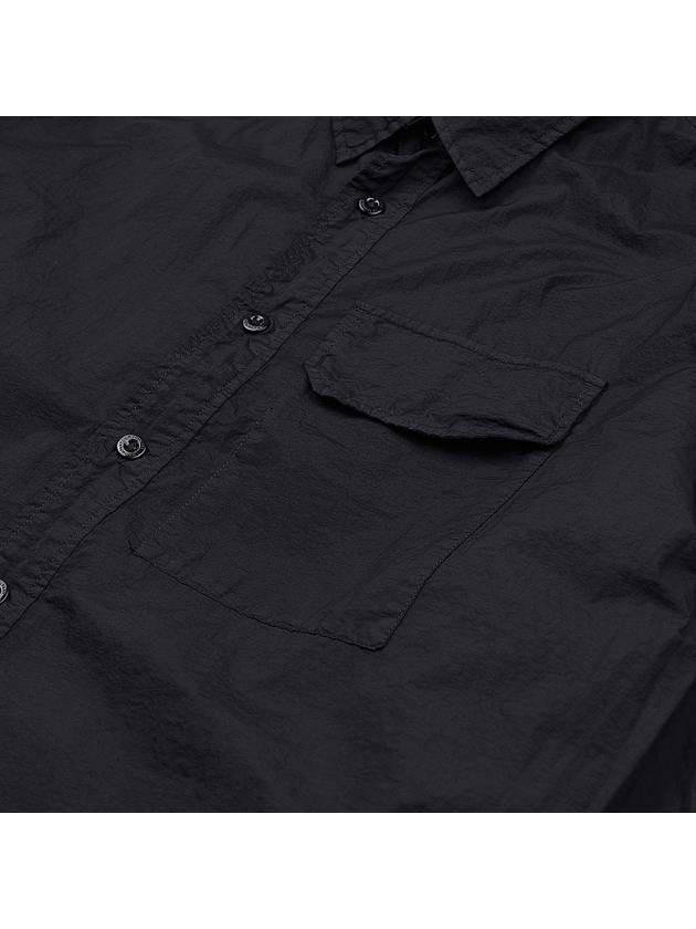 Tylon L Button Long Sleeve Shirt Black - CP COMPANY - BALAAN 10