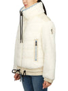 Women's Grenoble Teddy Logo Patch Shearling Coat White - MONCLER - BALAAN 4