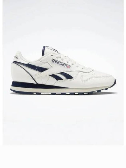 Classic 1983 Vintage Leather Low Top Sneakers Navy Chalk - REEBOK - BALAAN 2