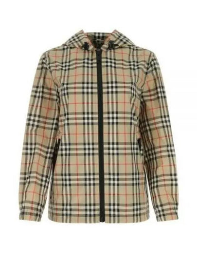 Check Hooded Jacket Archive Beige - BURBERRY - BALAAN 2