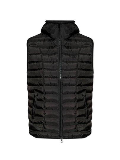 W Temple Light Nylon Hooded Padding Vest Black - DIESEL - BALAAN 2