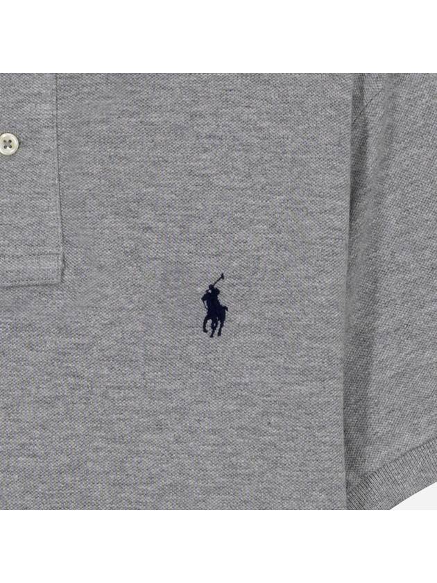 Men's Pony Slim Fit Short Sleeve Polo Shirt Grey - POLO RALPH LAUREN - BALAAN 4