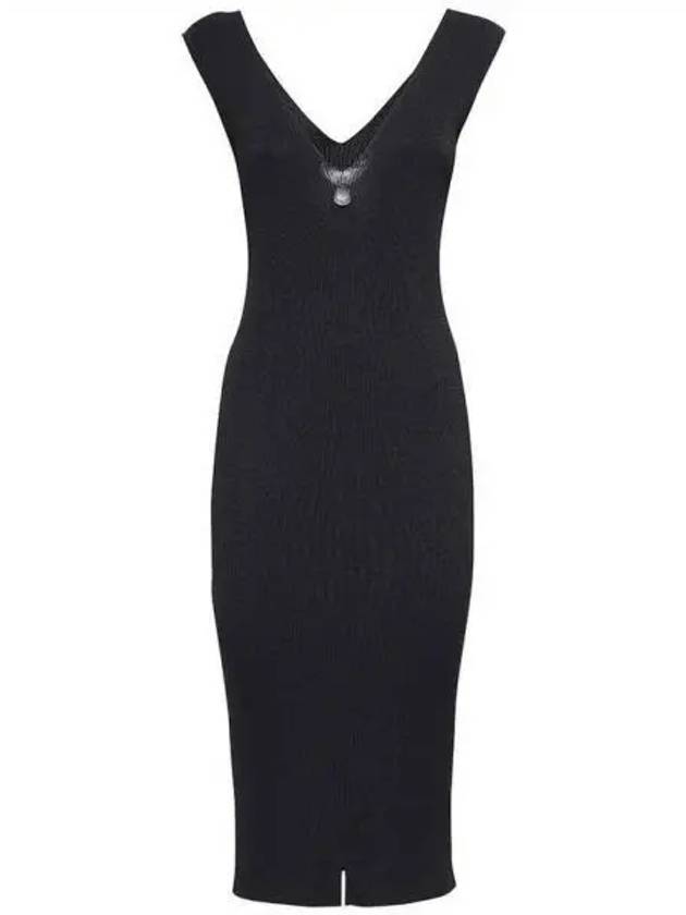 Women's Sleeveless Midi Dress Black - MONCLER - BALAAN 2