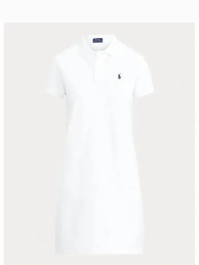 Women's Pony Logo Midi Dress White - POLO RALPH LAUREN - BALAAN 2