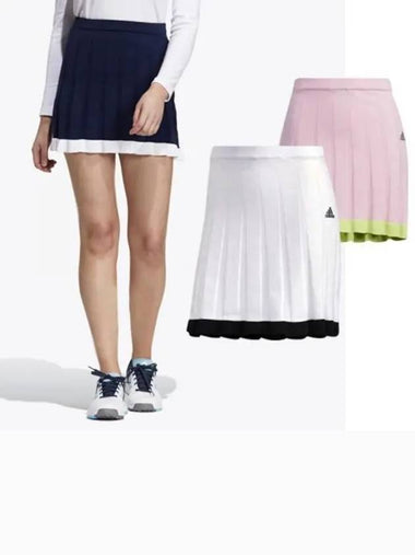 Women s knit color combination pleated skirt domestic product GQG022081776955 - ADIDAS GOLF - BALAAN 1