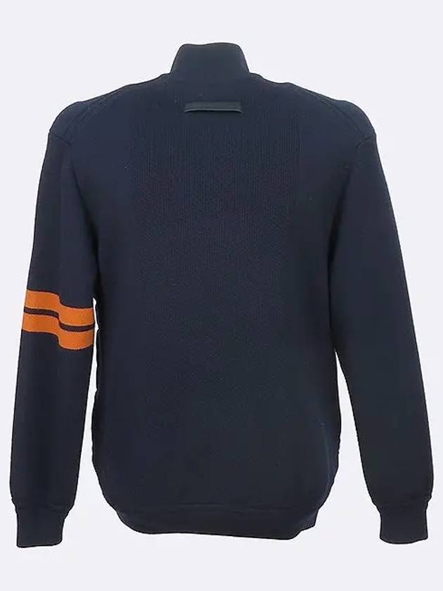 Zegna UCM92A6 navy color knit padded jacket - ERMENEGILDO ZEGNA - BALAAN 3