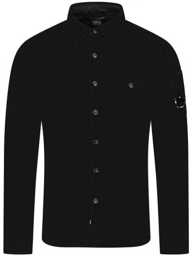 Lens Detail Long Sleeve Shirt Black - CP COMPANY - BALAAN 2