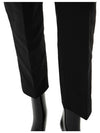 Women's Stretch Cotton Slacks Black - MONCLER - BALAAN.