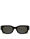 Shiny Side Logo Sunglasses Black Grey - GUCCI - BALAAN 1