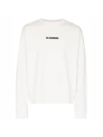 Women s Logo Print Oversized Sweatshirt White - JIL SANDER - BALAAN 1