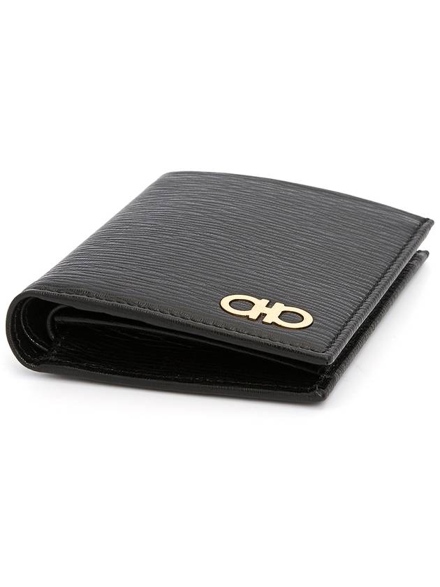 Revival Gancini Half Wallet Black - SALVATORE FERRAGAMO - BALAAN 4