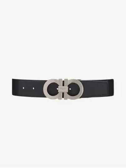 Reversible Leather Belt Black - SALVATORE FERRAGAMO - BALAAN 2