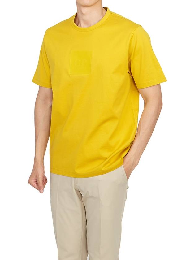 Metropolis Series Mercerized Jersey Logo Badge Short Sleeve T-Shirt Yellow - CP COMPANY - BALAAN 5