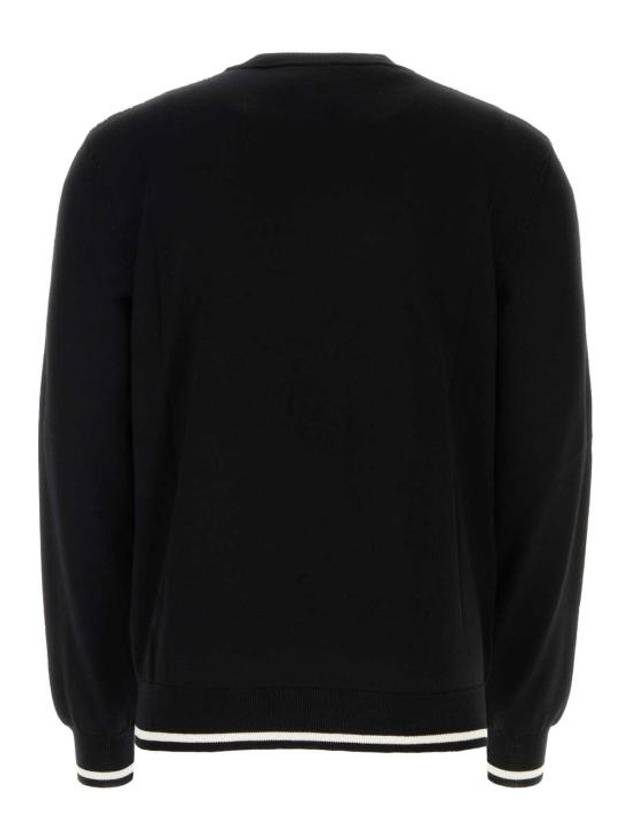 24SS Men's Mini Monogram Wool Knit CH1KD000KF99 EAB Black BPG - BALMAIN - BALAAN 2