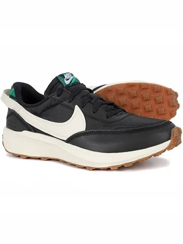 Waffle Debut Premium Low Top Sneakers Black - NIKE - BALAAN 3