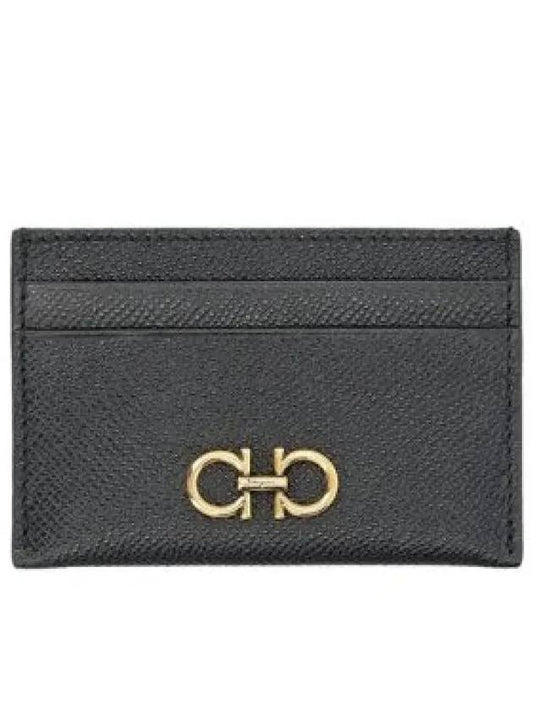 Gancini Card Wallet Black - SALVATORE FERRAGAMO - BALAAN 2