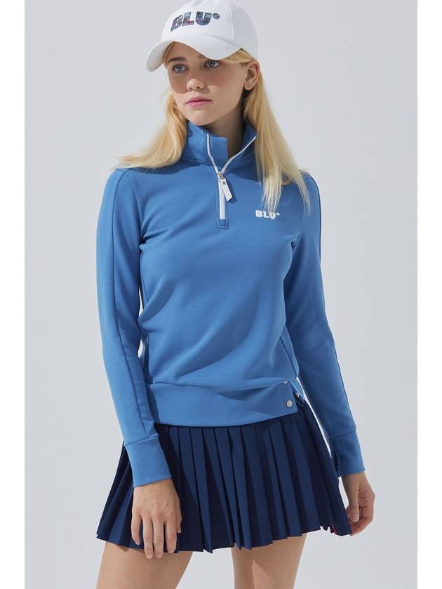 Half zip-up volume t-shirtBL - BLUDOT - BALAAN 1