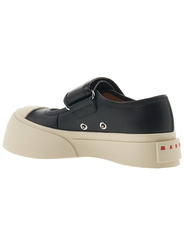 Nappa Leather Mary Jane Low Top Sneakers Black - MARNI - BALAAN 4