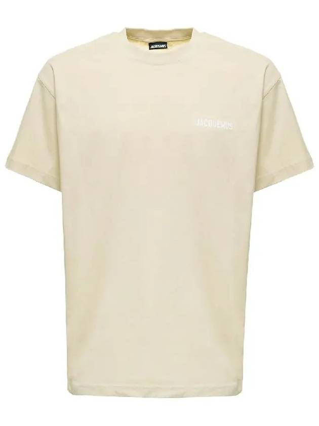 Le Logo Short Sleeve T-Shirt Light Beige - JACQUEMUS - BALAAN 3