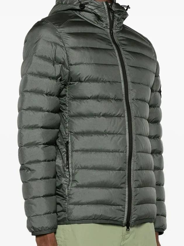 Loom Woven Chambers R Nylon Down TC Light Hoodie Down Jacket Green - STONE ISLAND - BALAAN 4