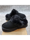 Women's Diskett Fleece Platform Slippers Black - UGG - BALAAN 5