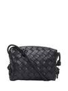 Intrecciato Loop Small Leather Cross Bag Black - BOTTEGA VENETA - BALAAN 2