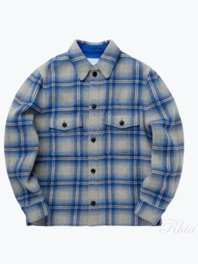 Kervon Check Wool Shirt Jacket Blue - ISABEL MARANT - BALAAN 2