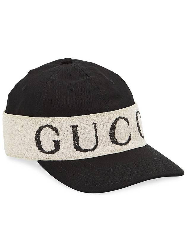 Lettering Banding Logo Ball Cap Black - GUCCI - BALAAN 3