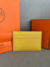 Citizen Twill Card Wallet Yellow - HERMES - BALAAN 3